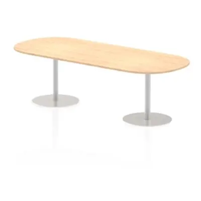 Italia 2400mm Poseur Boardroom Table Maple Top 725mm High Leg