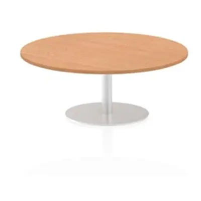 Italia 1200mm Poseur Round Table Oak Top 475mm High Leg