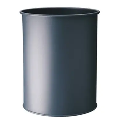 Durable Metal Waste Bin 15L Charcoal