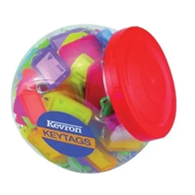 Kevron Plastic Clicktag Key Tag Large Assorted Tub (150 Pack) ID5AC150