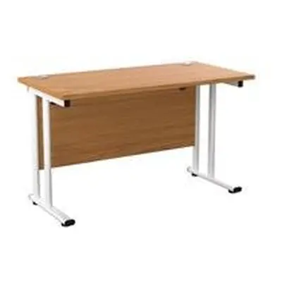 Allegro 1200 X 600 Rectangular Cantilever Workstation Oak/White