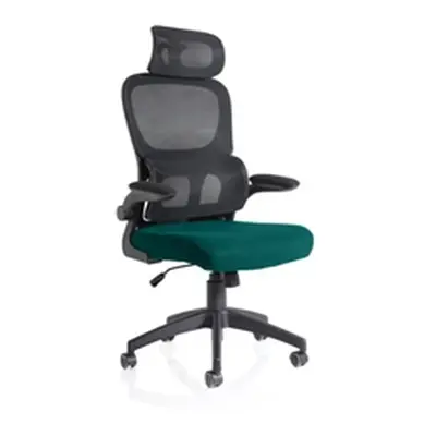 Iris Task Operator Black Mesh Back Maringa Teal Seat With Headrest