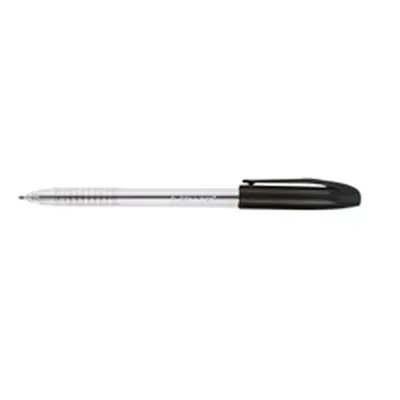 Q-Connect Stick Grip Ballpoint Pen Medium Black (Pack of 20) - KF02457