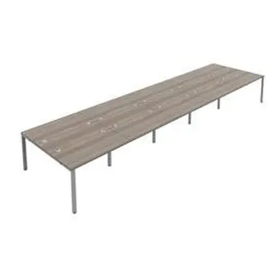 Cb 10 Person Bench 1600 X 800 Cable Port Grey Oak-Silver