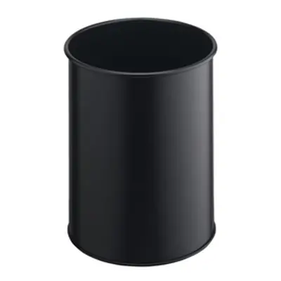 Durable Metal Waste Bin 15L Black