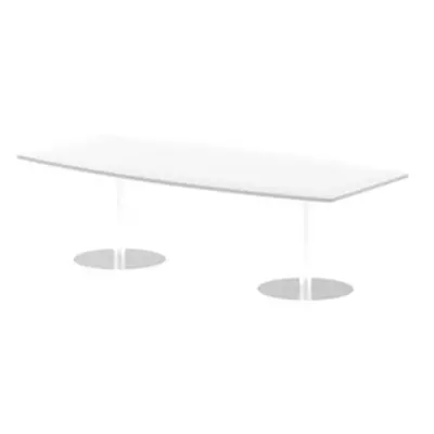 Italia 2400mm Poseur High Gloss Table White Top 725mm High Leg