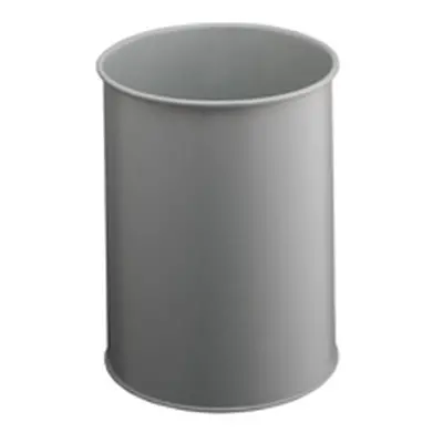 Durable Metal Waste Bin 15L Grey