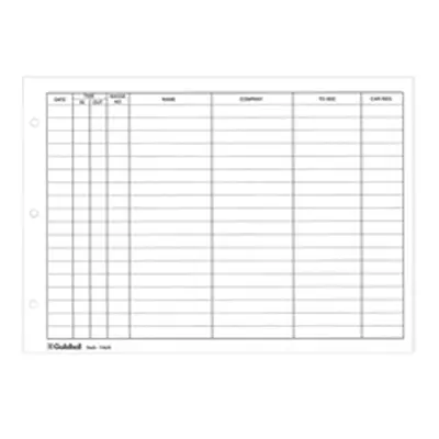 Exacompta Guildhall Loose-Leaf Visitors Book Refill (50 Pack) T40/R