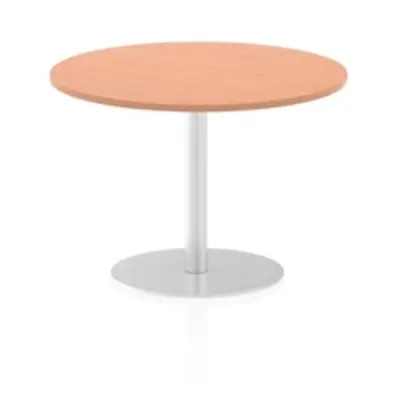 Italia 1000mm Poseur Round Table Beech Top 725mm High Leg