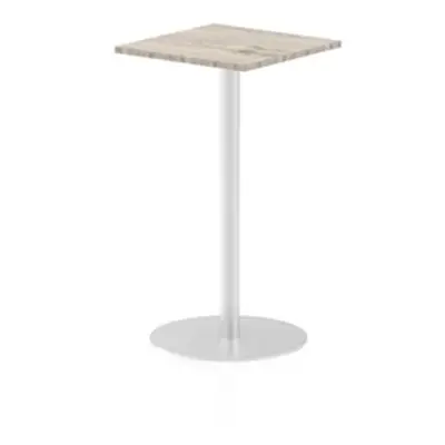 Italia 600mm Poseur Square Table Grey Oak Top 1145mm High Leg