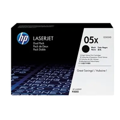 HP 05X 2-pack HY Black Original Toner Cartridges (CE505XD)