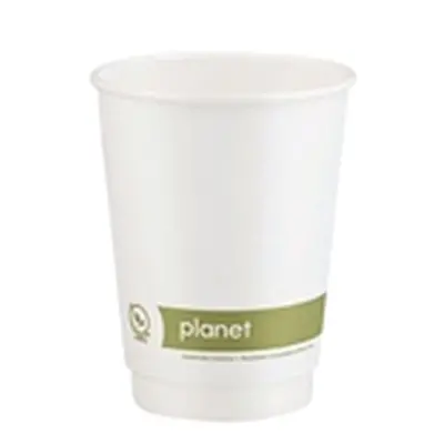 Planet 12oz Double Wall Plastic-Free Cups (Pack of 25) PFHCDW12