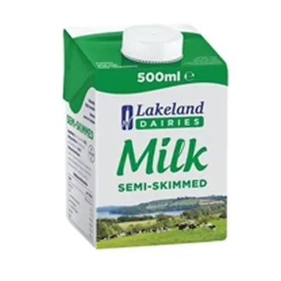 Lakeland Semi-Skimmed Milk 500ml (12 Pack) A08087