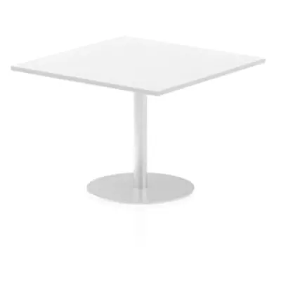 Italia 1000mm Poseur Square Table White Top 725mm High Leg