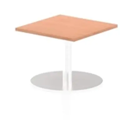 Italia 600mm Poseur Square Table Beech Top 475mm High Leg