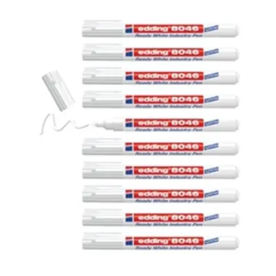 Edding 8046 Ready White Industry Pen (Pack 10) - 4-8046049