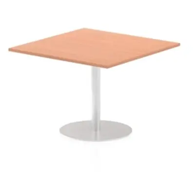 Italia 1000mm Poseur Square Table Beech Top 725mm High Leg