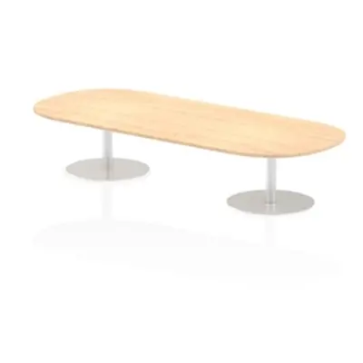 Italia 2400mm Poseur Boardroom Table Maple Top 475mm High Leg