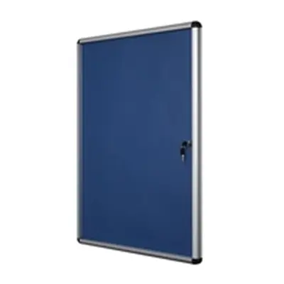 Bi-Office Enclore Felt Indoor Lockable Glazed Case 720x981x35mm Blue