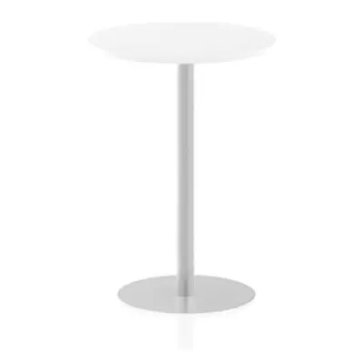 Italia 800mm Poseur Round Table White Top 1145mm High Leg