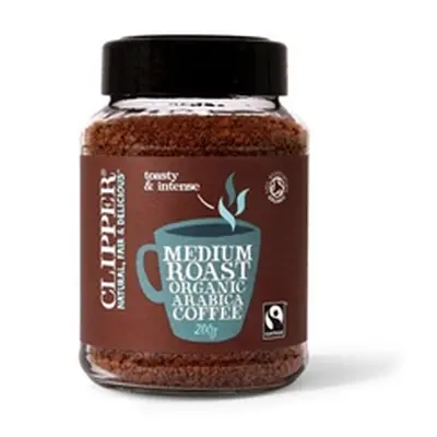 Clipper Fairtrade Medium Roast Organic Arabica Coffee 200g