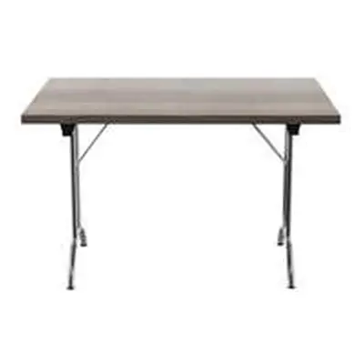 Allegro Folding Table 1200x800 Silver/Grey Oak top Ref OUFT1280SVGO