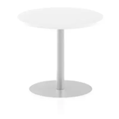 Italia 800mm Poseur Round Table White Top 725mm High Leg