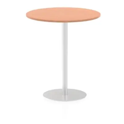 Italia 1000mm Poseur Round Table Beech Top 1145mm High Leg