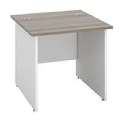 800X800 Panel Rectangular Desk Grey Oak-White