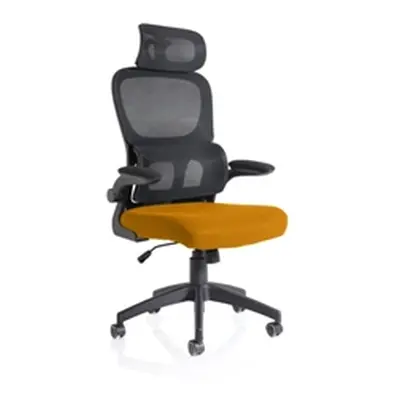 Iris Task Operator Black Mesh Back Senna Yellow Seat With Headrest