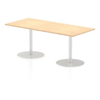 Italia 1800 x 800mm Poseur Rectangular Table Maple Top 725mm High Leg