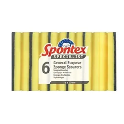 Spontex Specialist General Purpose Sponge Scourers (Pack of 6)