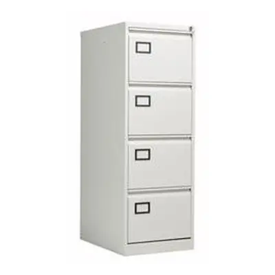 Bisley 4 Drawer Contract Steel Filing Cabinet - Goose Grey - AOC4G/G