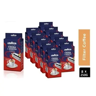 Lavazza Crema Gusto Ground Filter Coffee 250g - PACK (8)