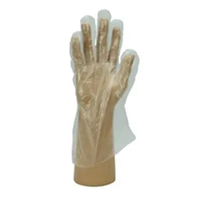 Shield GD52 Clear Smooth Polythene Disposable Glove Size L (Pack 100)