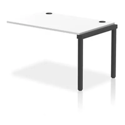 Impulse Bench Single Row Ext Kit 1200 Black Frame Bench Desk White