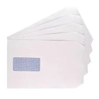 Q-Connect C5 Envelopes Wdw Pocket SelfSeal 100gsm White Pk 500-KF71466