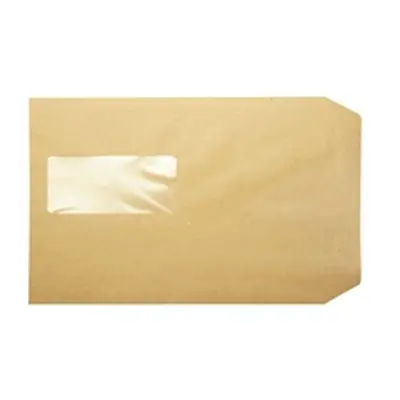 Q-Connect C5 Envelopes Window Pocket Peel/Seal Manilla Pk 500- KF97370