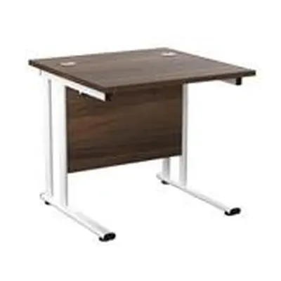 Allegro 800 X 800 Rectangular Cantilever Workstation Dk Walnut/White