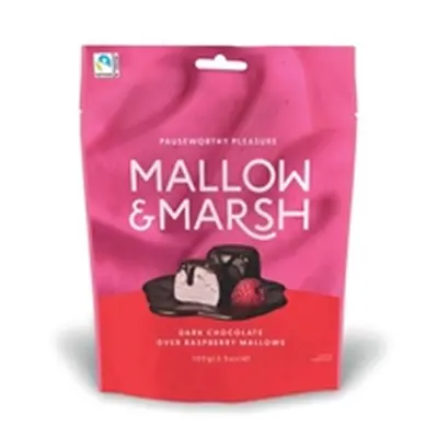 Mallow Marsh Raspberry Marshmallow In Dark Chocolate Pouch (Pack of 6)