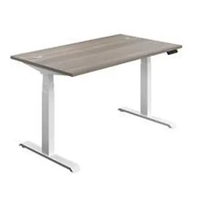 Economy Sit Stand Desk 1600 X 800 Grey Oak-White