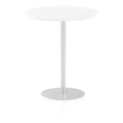 Italia 1000mm Poseur Round Table White Top 1145mm High Leg