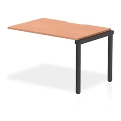 Evolve Plus 1200mm Single Row Bench Desk Ext Kit Beech Top Black Frame