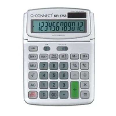 Q-Connect Large Table Top 12-Digit Calculator Grey KF15758