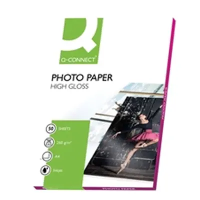 Q-Connect A4 White High Gloss Photo Paper 260gsm (Pack of - KF02772