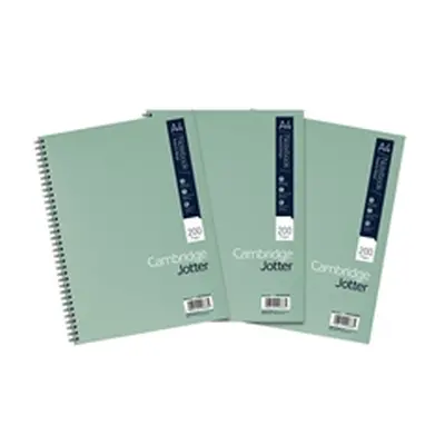 Cambridge Ruled Margin Wirebound Jotter Notebook 200 Pages A4 (3 Pack)