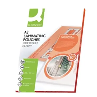 Q-Connect A3 Laminating Pouch 200 Micron Gloss (Pack of 100) - KF04123