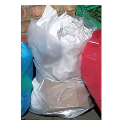 2Work Polythene Bags 90L 50 Per Roll Clear (Pack of 250) 2W06255