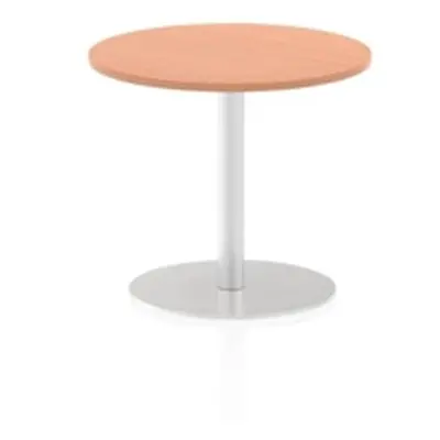 Italia 600mm Poseur Round Table Beech Top 725mm High Leg