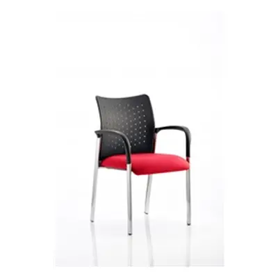 Academy Visitor Chair Cherry Colour Seat With Arms - KCUP0001